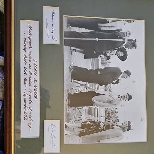 Laurel and hardy hand signed - and,