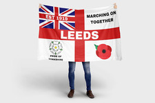 LEEDS 5FT X 3FT FLAG. 5FT X 3FT. FREE DELIVERY