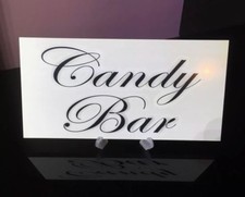 WEDDING CANDY BAR PLAQUE LOVE IS SWEET TREAT GIFT BOOK TABLE SIGN FREE STAND