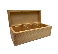 Small Wooden Box with 3 slots