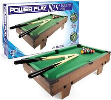 Powerplay 20" Table Top Pool Game with Cues, Balls & Chalk