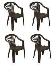 4X Garden Plastic Chair