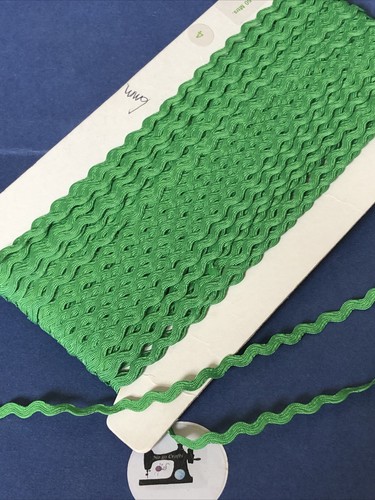 6mm green ric rac - ric, braid