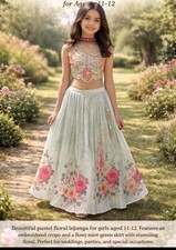 Mint Green Floral Lehenga Set