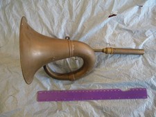 6" CAR HORN VINTAGE LARGE BRASS TRUMPET CAR HOOTER ANTIQUE TRUMPET BULB