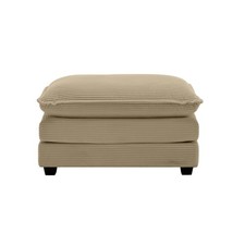 Tan Corduroy Ottoman Footstool