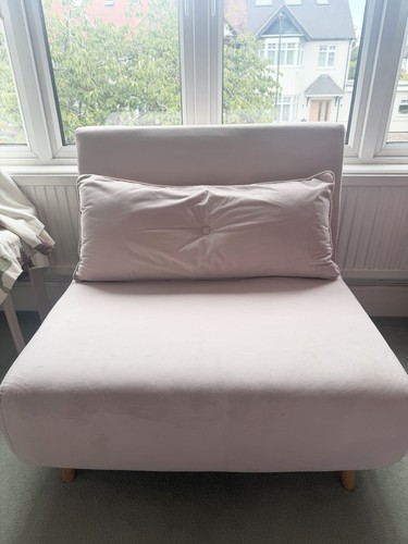 Pink blush chair bed - blush,