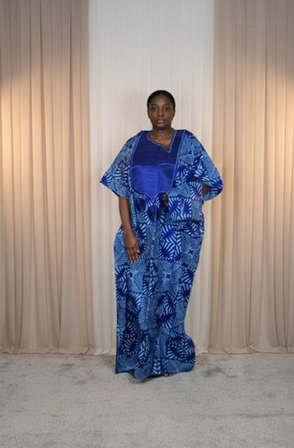 Women royal blue african - blue,