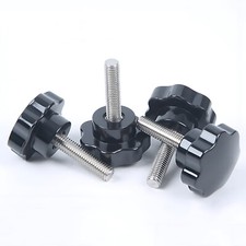 Plastic Star Knob Clamping Nut Thumb Screw Machine Handle Black M4 M6 M8 M10 M12