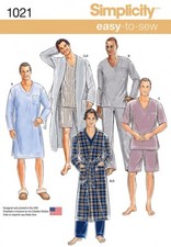 Simplicity Mens Easy Sewing Pattern 1021 Pyjamas & Dressing Gown (Simplic...