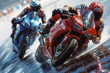 Moto Motorbike Racing Canvas Picture Print Wall Art