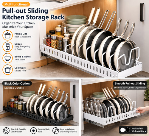 Kitchen pull out pot pan - kitchen,