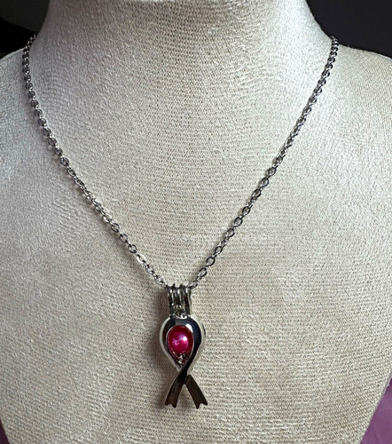 Awareness ribbon cage pendant - awareness,