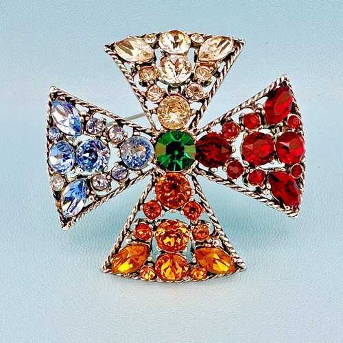 Vintage rhinestone maltese - rhinestone,