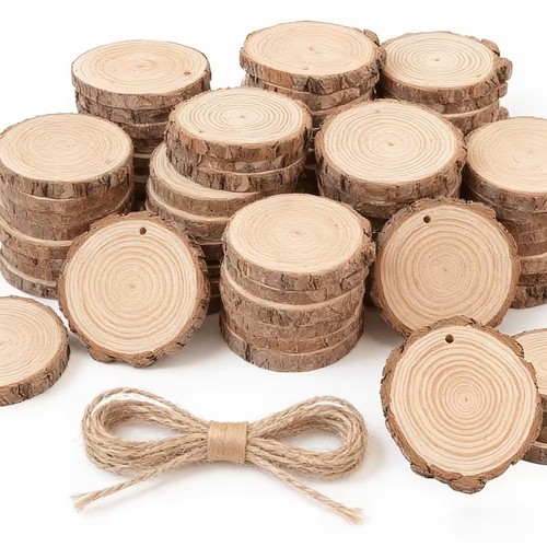 Wood slices round - wood, discs