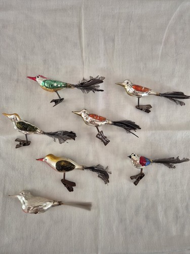 Vintage german glass bird - german,