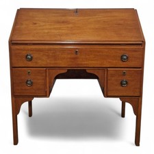 Antique mahogany kneehole bureau - writing desk