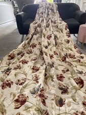 HUGE LAURA ASHLEY GOSFORD PAPRIKA EXTRA LONG SINGLE DOOR CURTAIN ~74”W x 105”L~