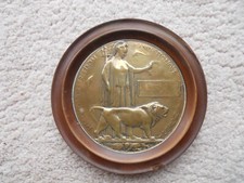 WW1 DEATH PLAQUE DEAD MANS