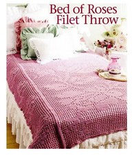 Vintage Rose Filet Bedspread