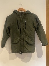 Primark Boys Khaki Green Winter Jacket She 9-10 Years