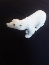Vintage Royal Dux large 13" long hand painted Polar Bear Excellent no damage