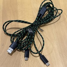 New 3 Metre Dual Play Charge Cable Our Premium Braided Play Venom USB-C