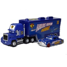 Set of 2 Disney Pixar Cars No.51 Fabulous Hudson Hornet Mack Truck Toys 1:55 Car