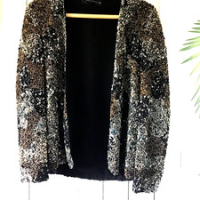 Zara sequin jacket evening party wedding m 10 12 festival