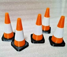 1:14 Plastic Stackable Traffic Cones RC Tamiya  Truck scale Diorama Large ORANGE
