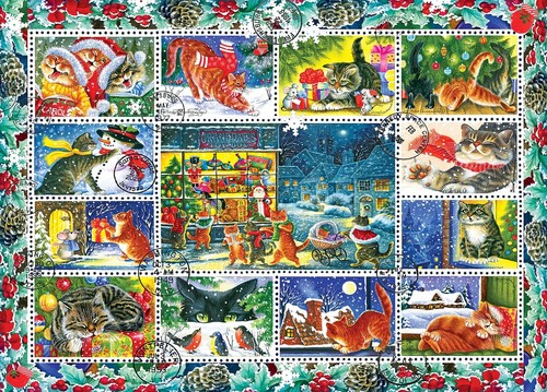 Kodak christmas cat stamp - christmas,