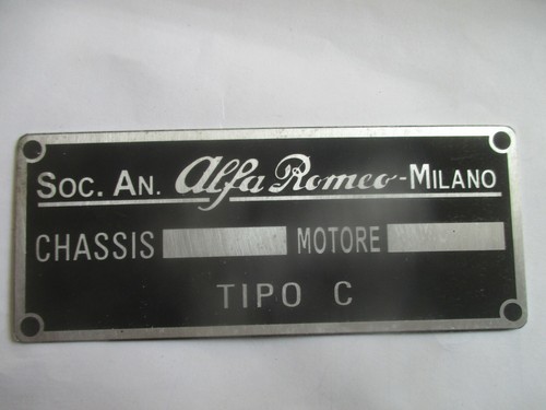 Nameplate alfa romeo plate - romeo,