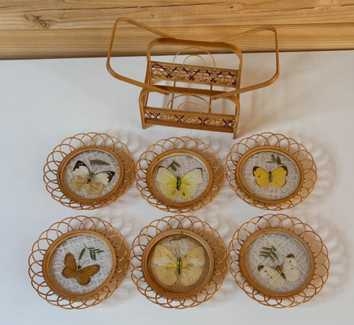 Vintage butterfly coasters - vintage, 6