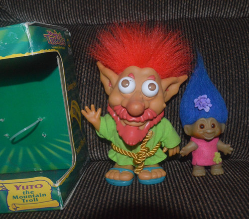 Vintage trolls dam 7cm - vintage,