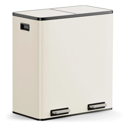 Cream recycling kitchen bin - kitchen,