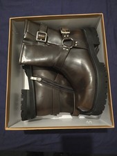 SIMMI London Milton Biker Boots Brown Ankle Size 6 Schuh Ladies