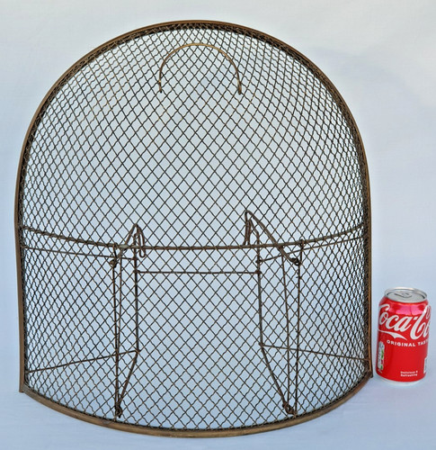Antique brass wire mesh fire - antique,