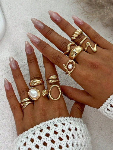 11pcs set punk - style, ring