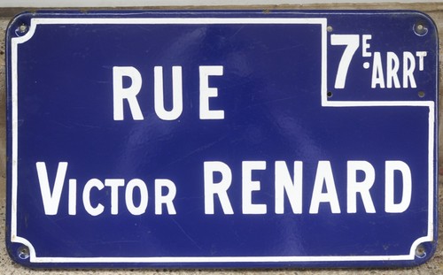 Big old french enamel street - old,