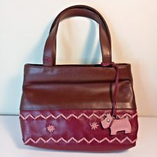 Radley Leather Mini Burgundy Handbag Approx. 20 x 15cm 2004 Fantastic Condition