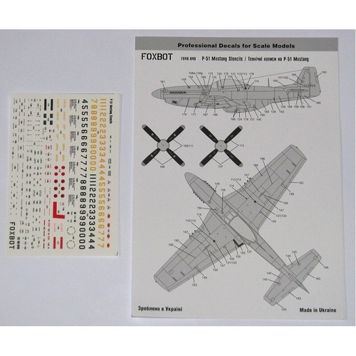 Decals stencils for 51 - stencils, p-51