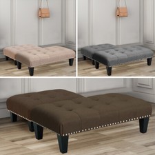 Fabric Wooden Footstool
