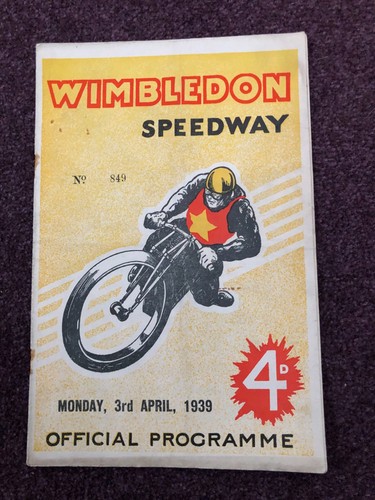 Speedway programme pre war