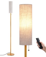 EDISHINE Floor Lamp, Standing Lamp w/ Rounded Linen Lampshade,Floor Lamps,Gold