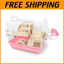 Pink 2-Tier Hamster Cage Kit