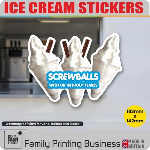 Ice cream van sticker - cream,