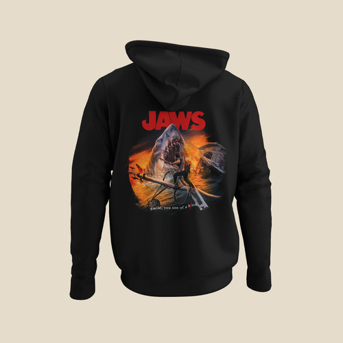 Jaws shark attack unisex black - jaws,