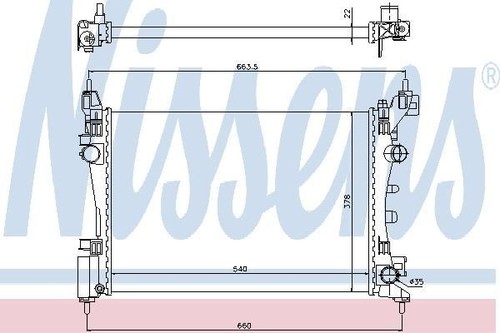 Nissens radiator for - radiator,