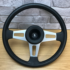 Genuine VW Golf GTi MK1 Wolfsburg Black PU Steering Wheel. Transporter etc. 18D