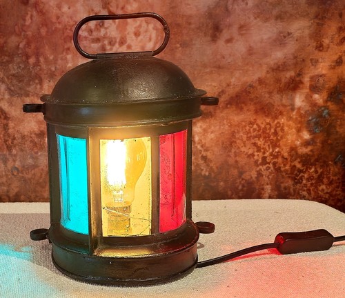 Vintage railway lantern lamp - railway,